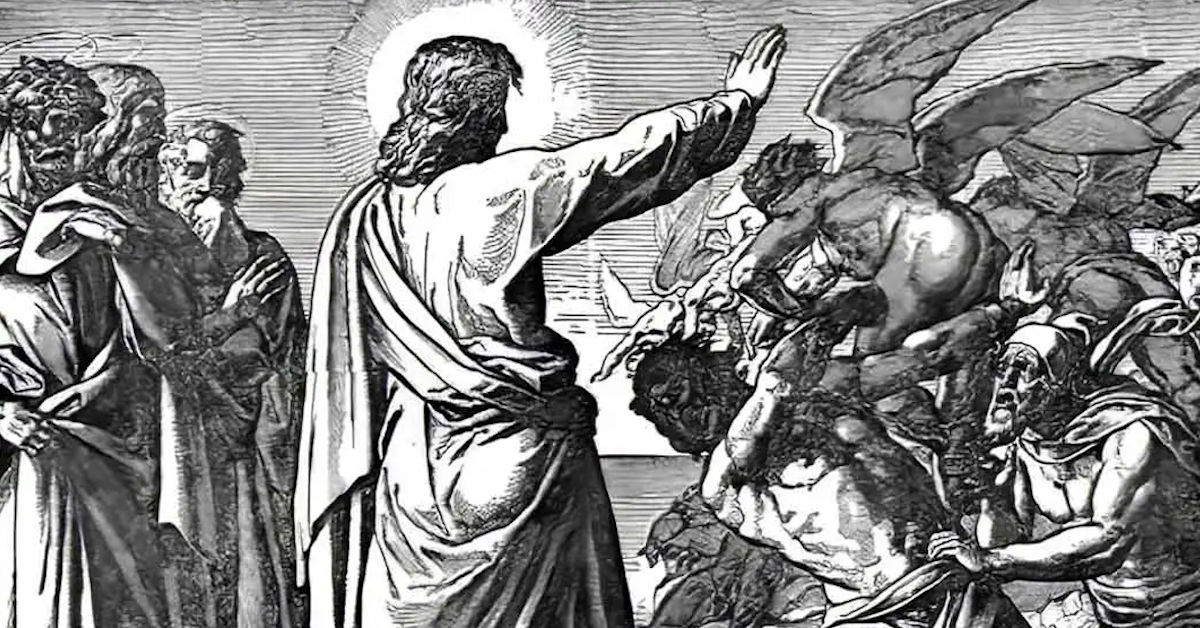 Jesus encountering the demon Legion